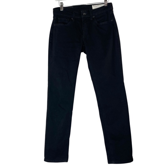 RAG & BONE Dre Low-Rise Boyfriend Jeans in Granite Black Wash Size 26 - Picture 5 of 14
